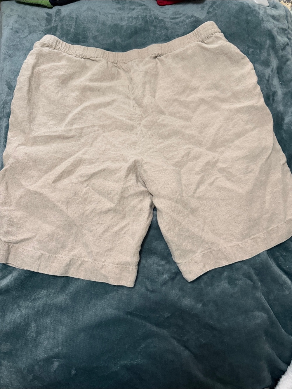 J. Jill Cream Linen-Blend Relaxed Women's Shorts